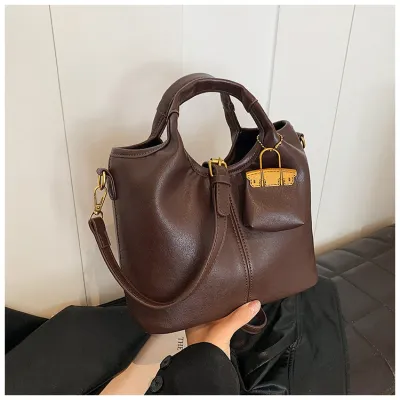 Women Retro Casual Large Capacity PU Shoulder Bag