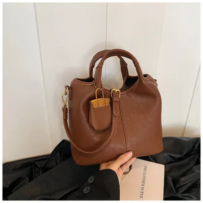 Women Retro Casual Large Capacity PU Shoulder Bag