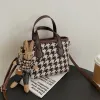 Coffee Houndstooth With Pendant