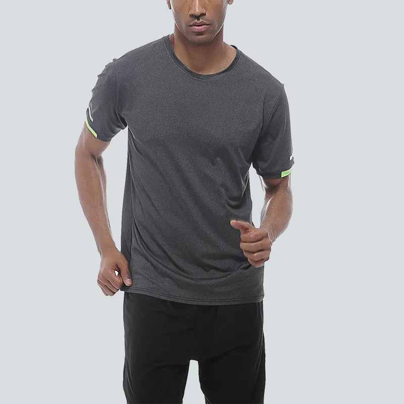 Men Casual Quick Dry Sports T-Shirt Short Sleeve Round Neck Loose