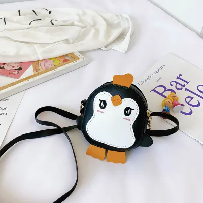Kids Unisex Casual Cute Cartoon Penguin Mini Crossbody Bag Fresh Sweet PU