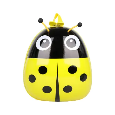 Kids Unisex Casual Cute Cartoon Coccinella Septempunctata Hard Shell Backpack Bag
