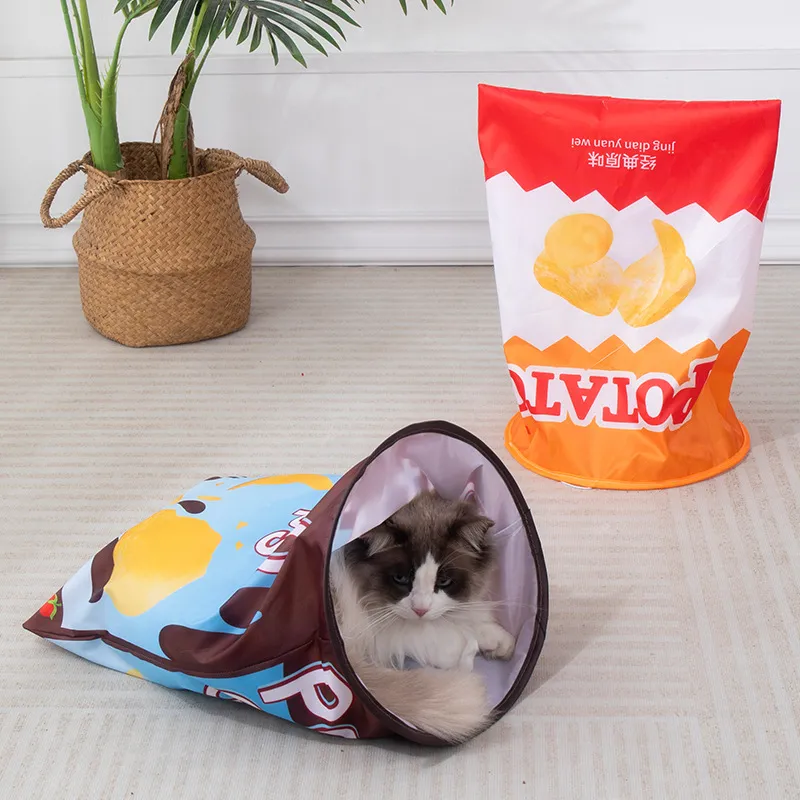 Pet Supplies Folding Ring Paper Cat Tunnel Self-Healing Toy Polyester Fiber