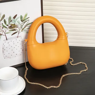 Women Fashion Solid Color Denim Crossbody Bag Hard Bucket Urban Simplicity