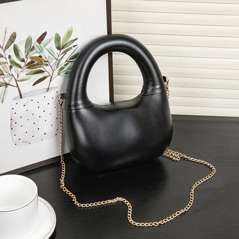 Women Fashion Solid Color Denim Crossbody Bag Hard Bucket Urban Simplicity