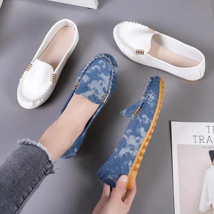 Plus Size Women Casual Flat Loafers Slip On Round Toe Loafers