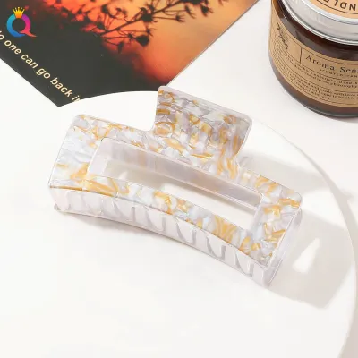 Women Fashion Rectangular Leopard Printed Hair Claws