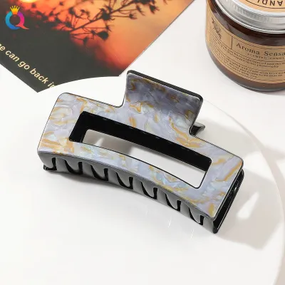 Women Fashion Rectangular Leopard Printed Hair Claws