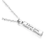 Steel Ribbon Word Necklace