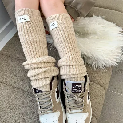 Women's Winter Fashion Knitted Leg Warmer Wool Solid Color