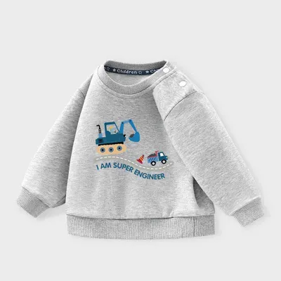 Kids Toddler Boys Casual Cute Cartoon Print Long Sleeve Sweatshirts