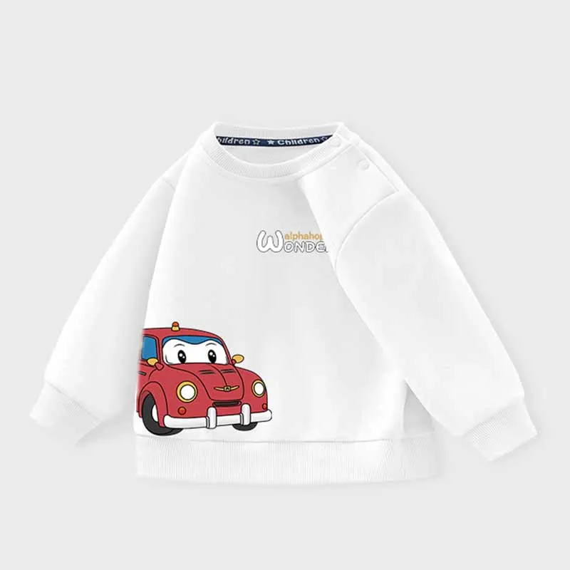 Kids Toddler Boys Casual Cute Cartoon Print Long Sleeve Sweatshirts