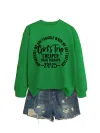 Grass Green Sweater (Black Font)