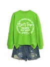 Neon Green Sweat (White Font)