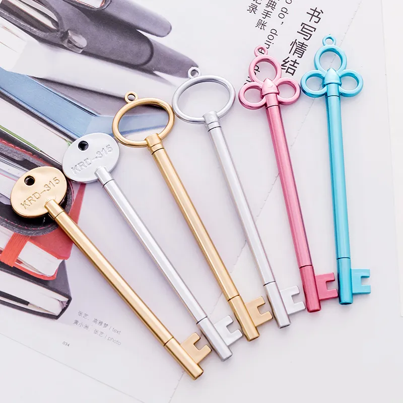 Simple Creative Retro Key Style Gel Pen 0.5Mm Plastic Stationery Pen
