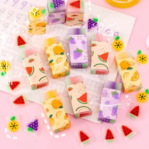 Simple Creative Cute Fruit Animal Series Sandwich Eraser for School Writing
