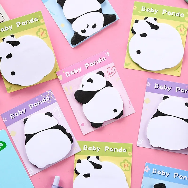 Cartoon Cute Panda Notes Post-It Notes Stationery Notebooks