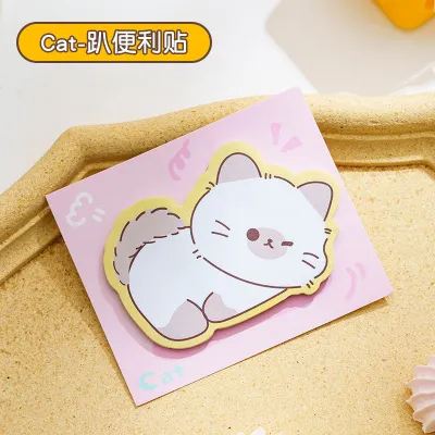 Cartoon Cute Piggy Kitten Post-It Notes Stationery Notebooks
