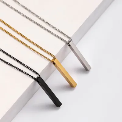 Men's Fashion Casual Stainless Steel Hip Hop Geometry Titanium Steel Necklace
