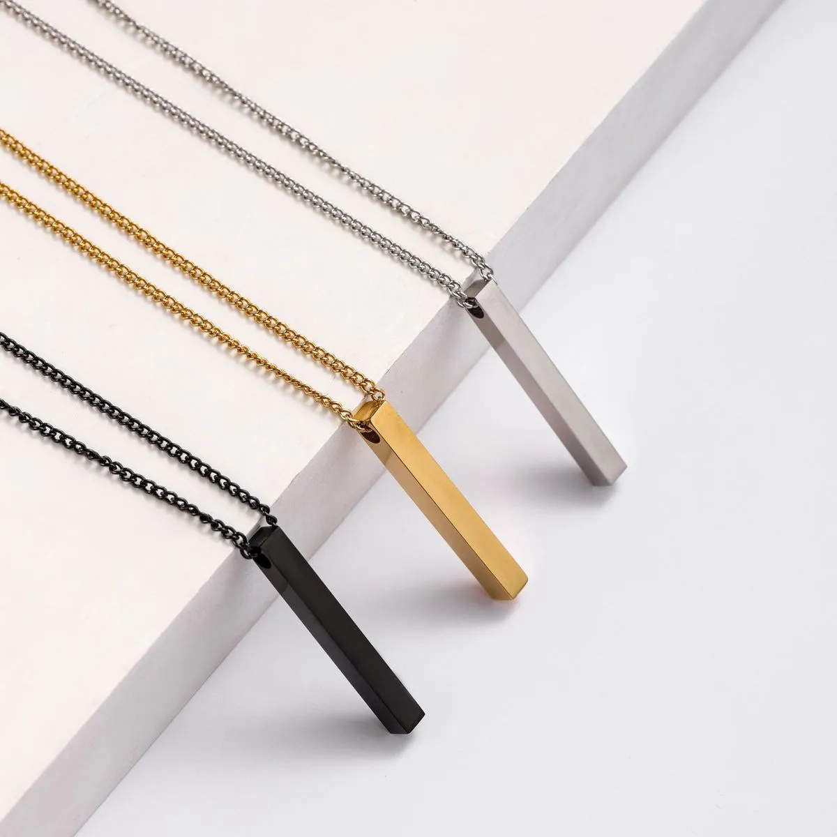 Men's Fashion Casual Stainless Steel Hip Hop Geometry Titanium Steel Necklace