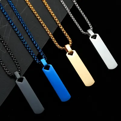 Men Fashion Casual Stainless Steel Hip Hop Necklace