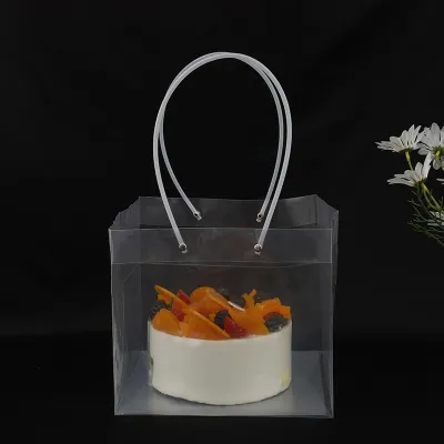 Simple Transparent PVC Square Plastic Gift Shopping Bags