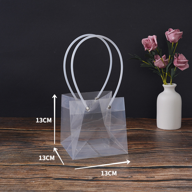 Wholesale Simple Transparent PVC Square Plastic Gift Bag