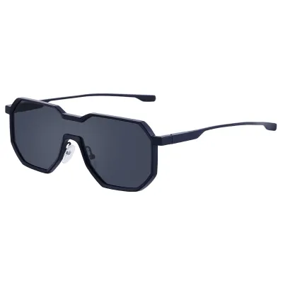 Men Fashion Metal Punk Square Frame Sunglasses