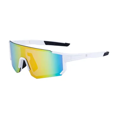 Fashionable Simple One-Piece Riding Colorful Sunglasses