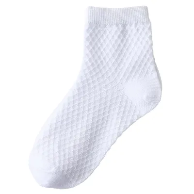 Kids Boys Girls Cute Basic Solid Color Cotton Short Socks