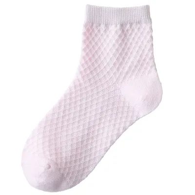 Kids Boys Girls Cute Basic Solid Color Cotton Short Socks