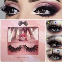 Venta al por mayor de pinzas para pestañas postizas de pelo grueso y segmentado natural para mujer
