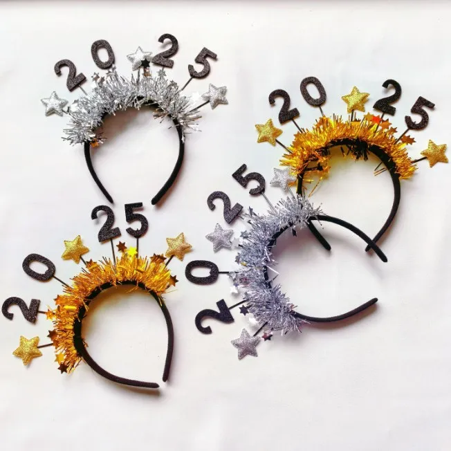 2025 Star Flower New Year Eve Ball Carnival Strap Hair Band Headbands