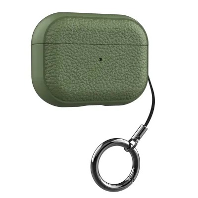 Simple Neutral Solid Color Leather Apple Bluetooth Headset Case