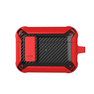 Simple Neutral Carbon Fiber Switch Apple Earphone Anti-Drop Protective Cover