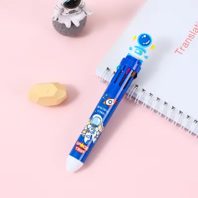 Cartoon Creative Astronaut Ten Color Ballpoint Pen Press Type
