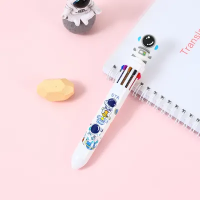 Cartoon Creative Astronaut Ten Color Ballpoint Pen Press Type