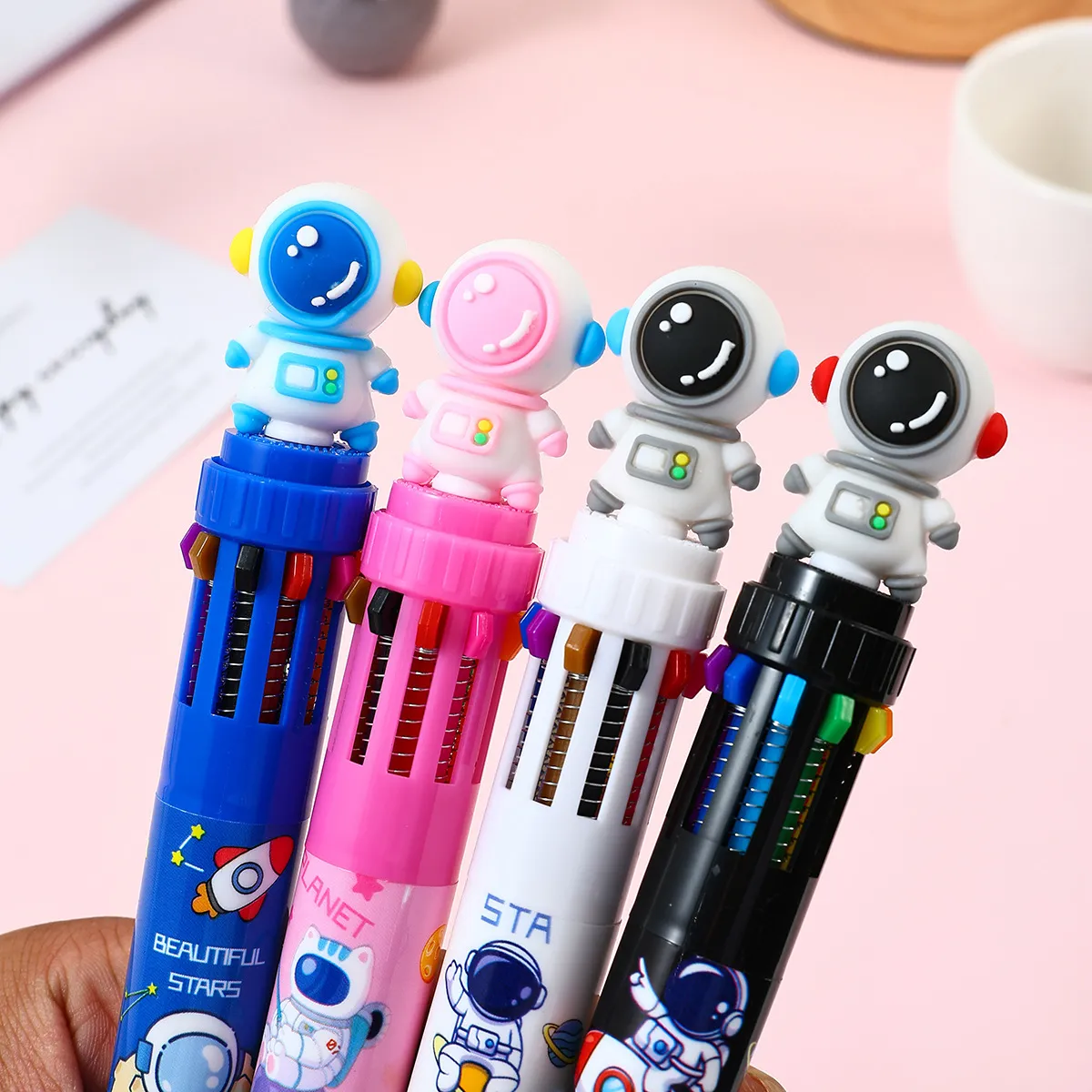 Cartoon Creative Astronaut Ten Color Ballpoint Pen Press Type