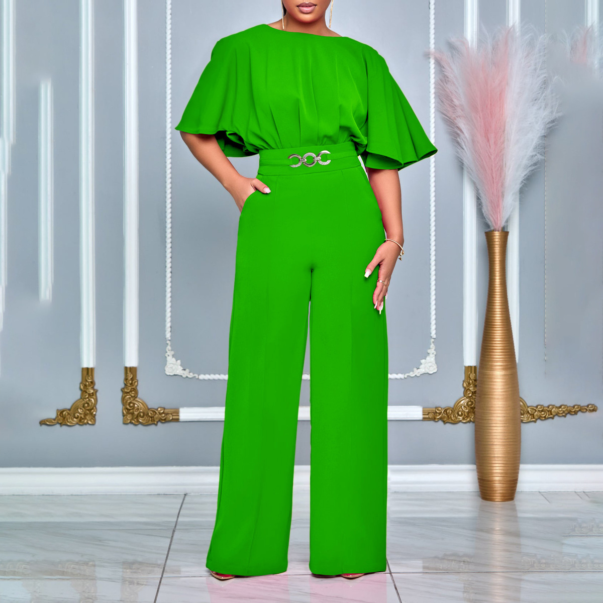 @takimitti Hypnotic Halter Top Metallic Green Stripe Online | Zimmermann