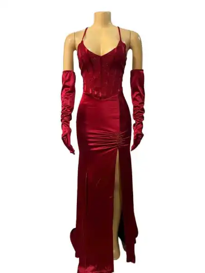 Women Fashion Sexy Heavy Industry Sequin Stitching Strap Tight Party Dress