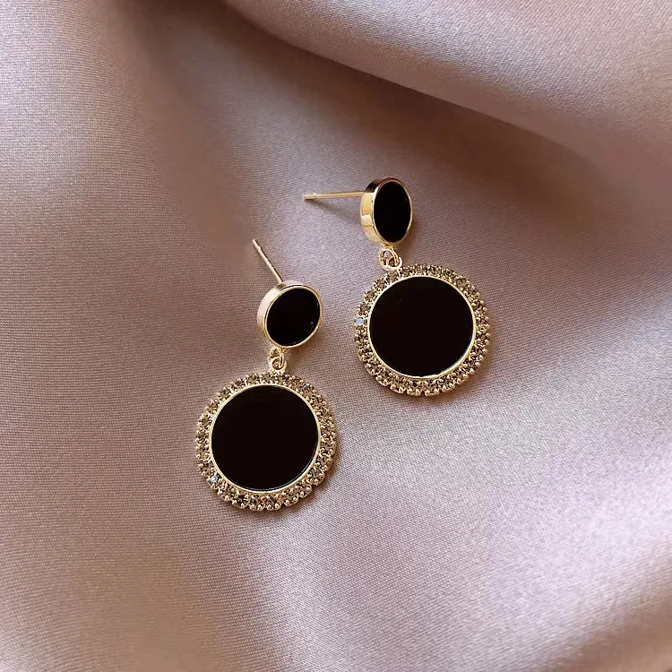 Fashion Geometric Circle Hoop Earrings Zinc Alloy All-Match Commuter