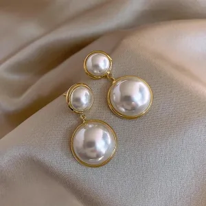Elegant Simple Pearl Zinc Alloy Geometric Fashion OL Earrings