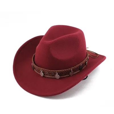 Retro Western Summer Cowboy Hat Woolen