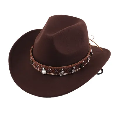 Retro Western Summer Cowboy Hat Woolen