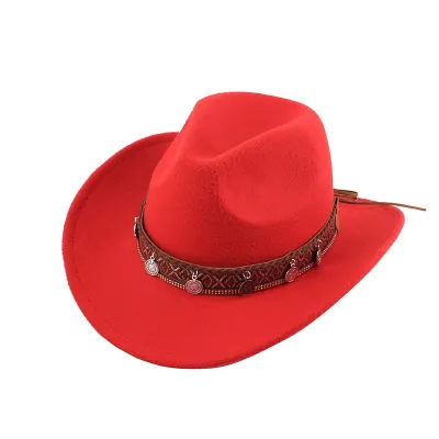 Retro Western Summer Cowboy Hat Woolen