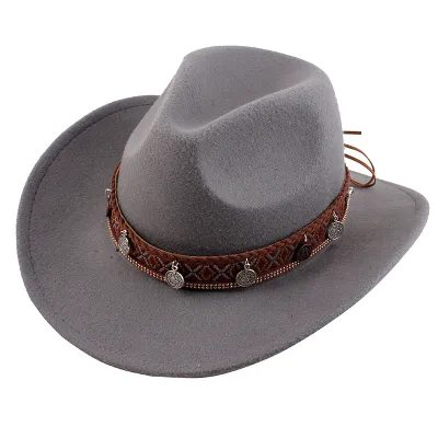 Retro Western Summer Cowboy Hat Woolen