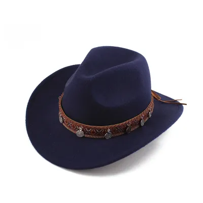 Retro Western Summer Cowboy Hat Woolen