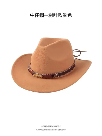 Retro Western Summer Cowboy Hat Woolen