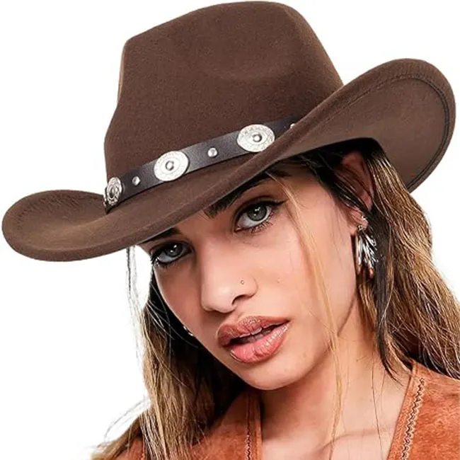 Retro Western Summer Cowboy Hat Woolen