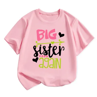 Kids Toddler Boys Girls Fashion Casual Alphabet Print Short Sleeve Round Neck T-Shirt
